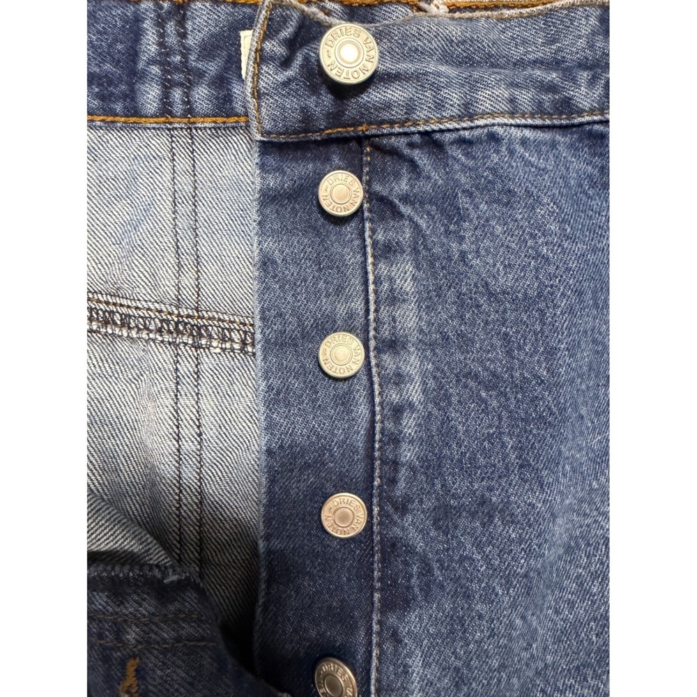 Dries‎ Van Noten Denim Midi Skirt EU 38 | Raw Seam Detail | 100% Cotton - Picture 7 of 9